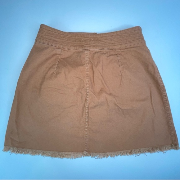 Madewell High-Waist A Line Snap Skirt Brown 00 - Picture 15 of 16